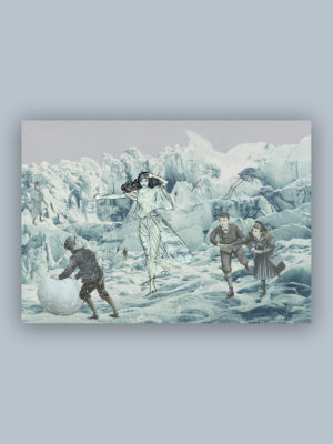 Kolaż, plakat dekoracyjny "Królowa Śniegu"