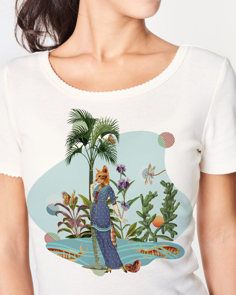 T-shirt - wizualizacja - Into collage